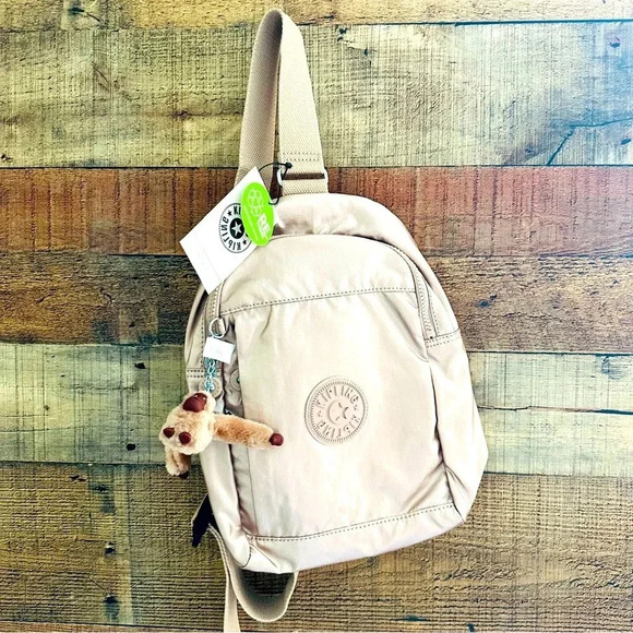 NWT Kipling Klynn Quartz Metallic Sling Backpack - Picture 11 of 12